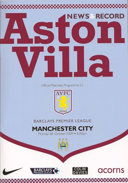 Aston Villa FC v Manchester City FC